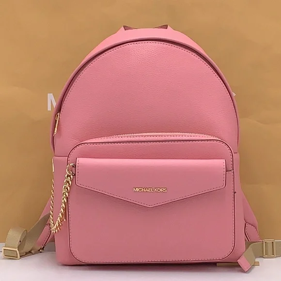 MICHAEL KORSMaisie Medium Pebbled Leather 2-in-1 Backpack Carnation NWT